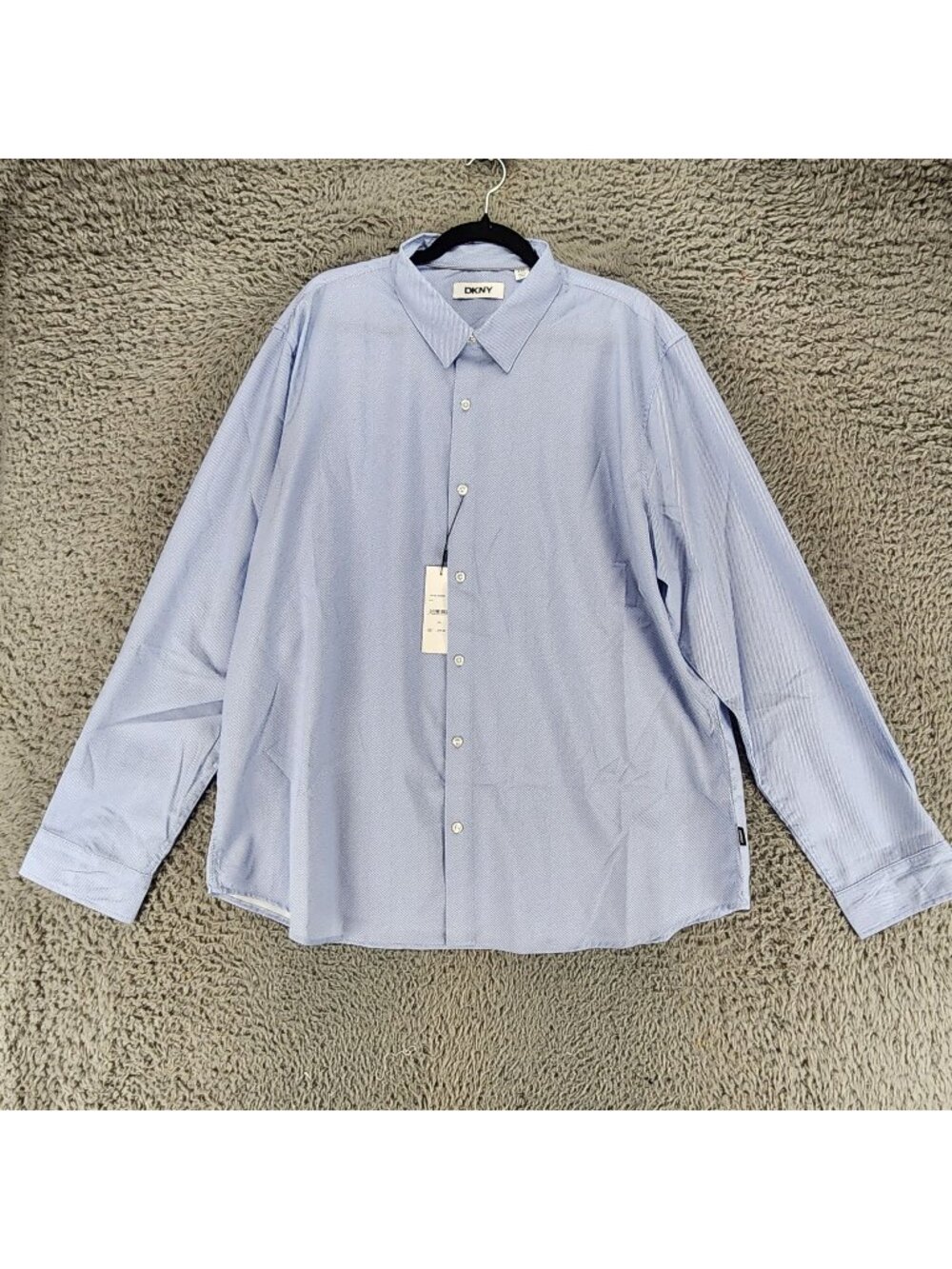 DKNY Shirt Mens 2XL Blue Long Sleeve Button Up *NWT*